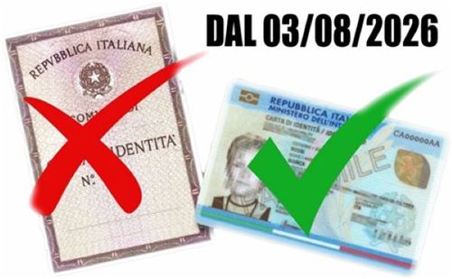 Scadenza delle carte di identità rilasciate su modello cartaceo